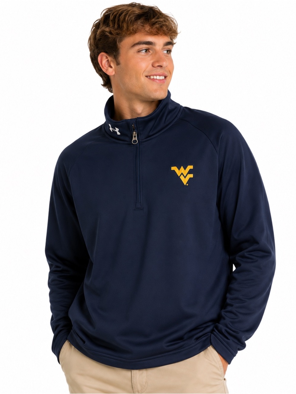 West Virginia Mountaineers Under Armour Quarter Zip Fleece-Lined Men’s Jacket